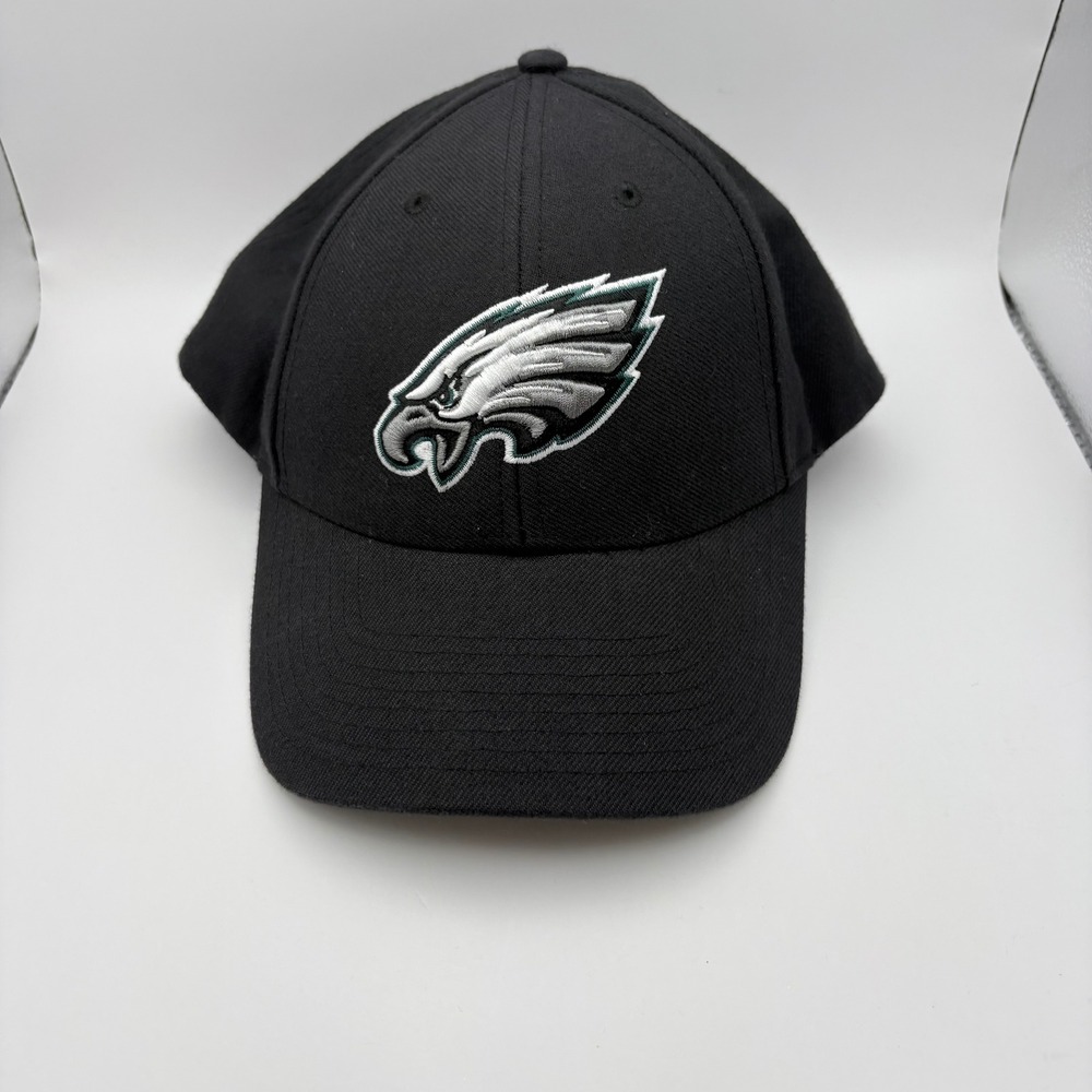 NFL Team Apparel 47 Brand Mens OS Philadelphia Eagles Hat Black Adjustable